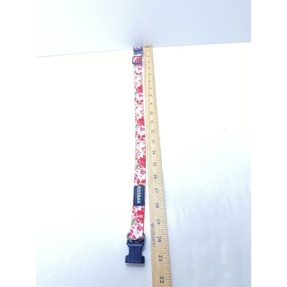 Dog Collar Medium Adjustable Pink Floral Peony Collar - Picture 5 of 6